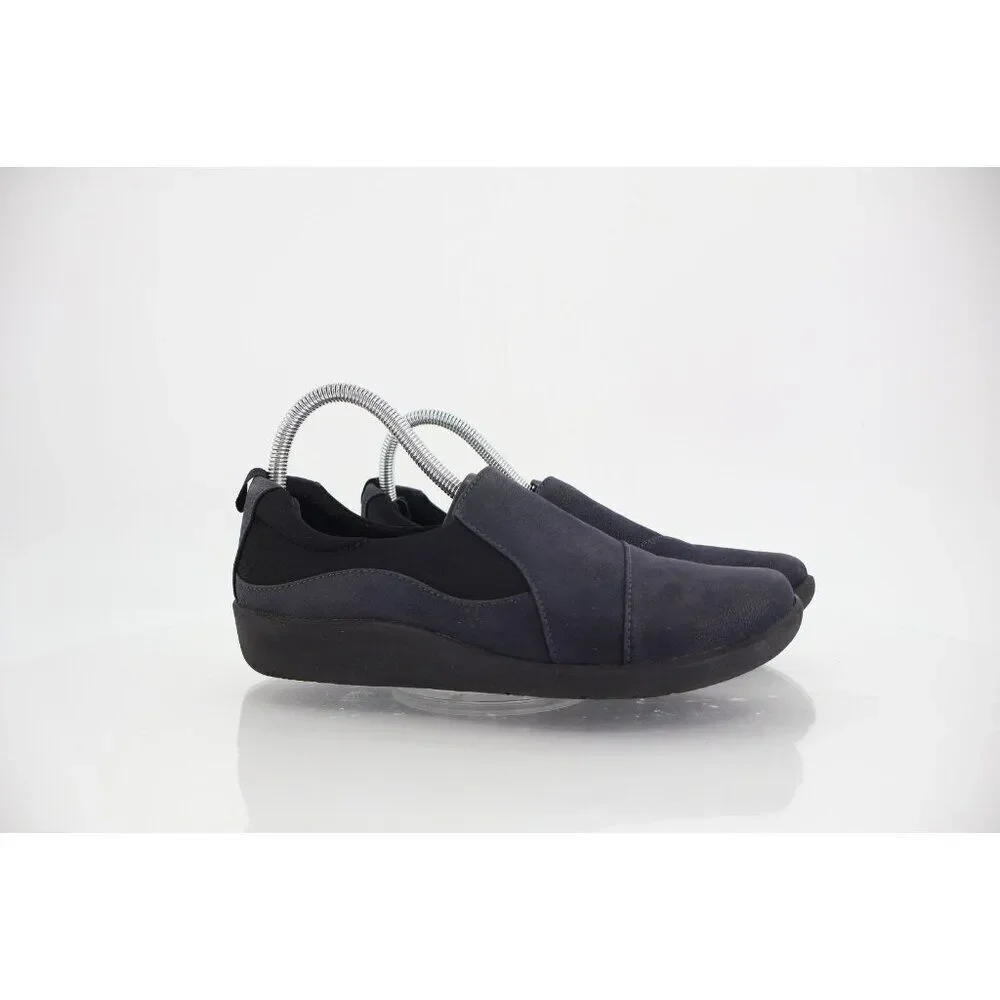 Clarks Women's Sillian Paz Loafer Size 7 Slip On Casual Shoe Blue Flats